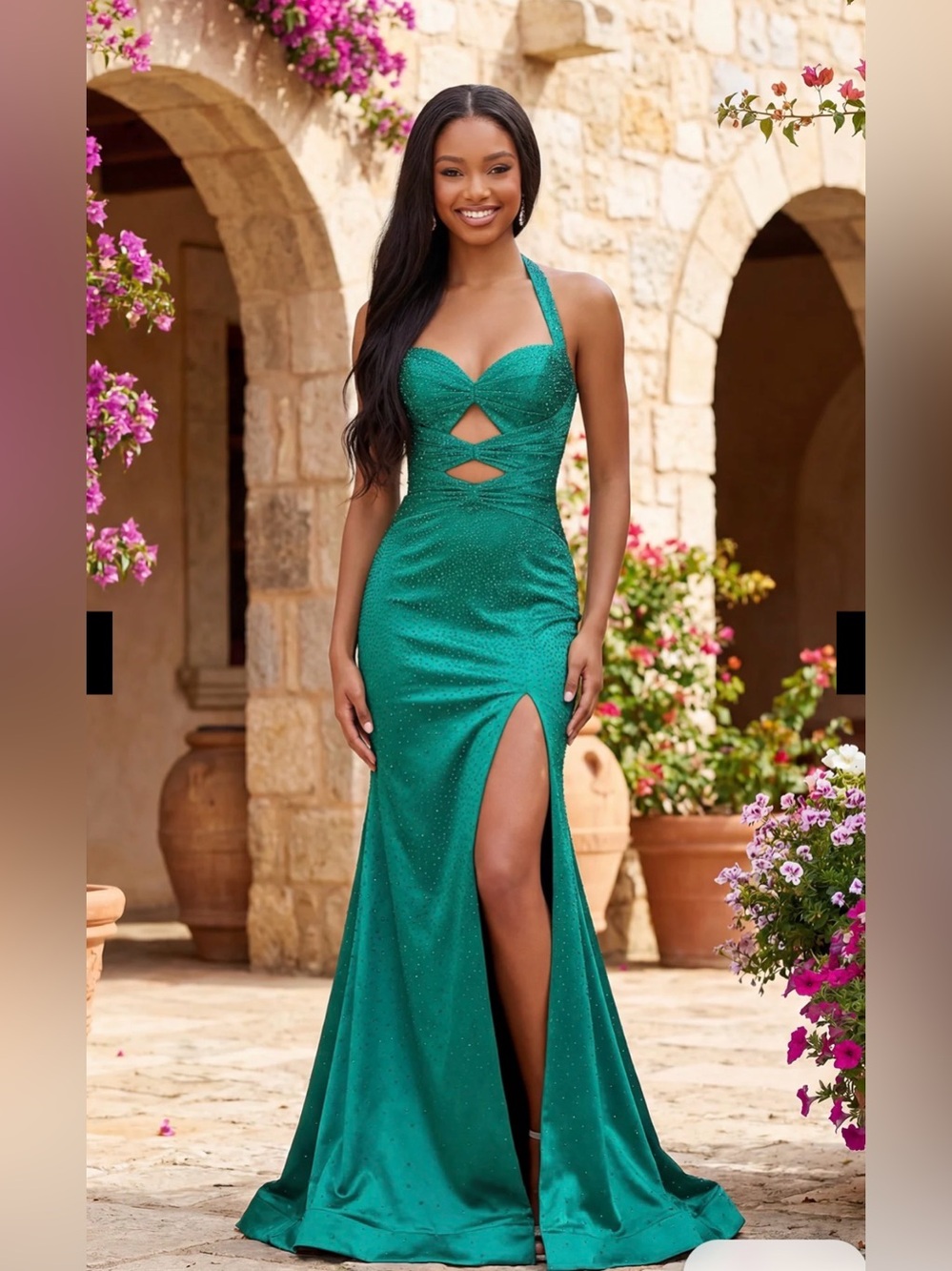 Emerald green prom/formal dress